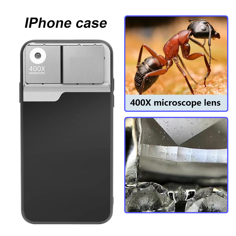 Photography Lighting Case - Чехол для телефона с микроскопом и