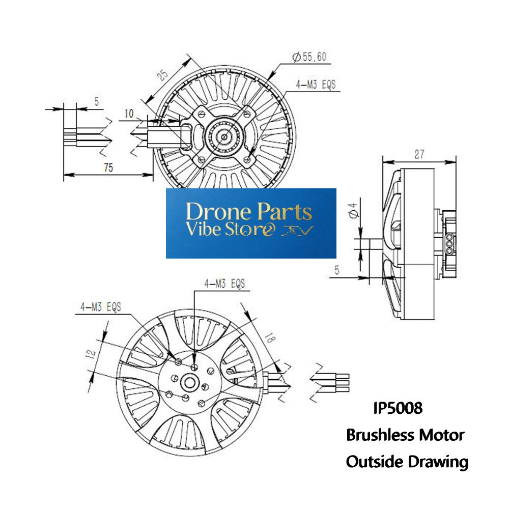 Photography Lighting Composition - Бесщеточный двигатель DParts1IP5008 KV370 для мультироторных