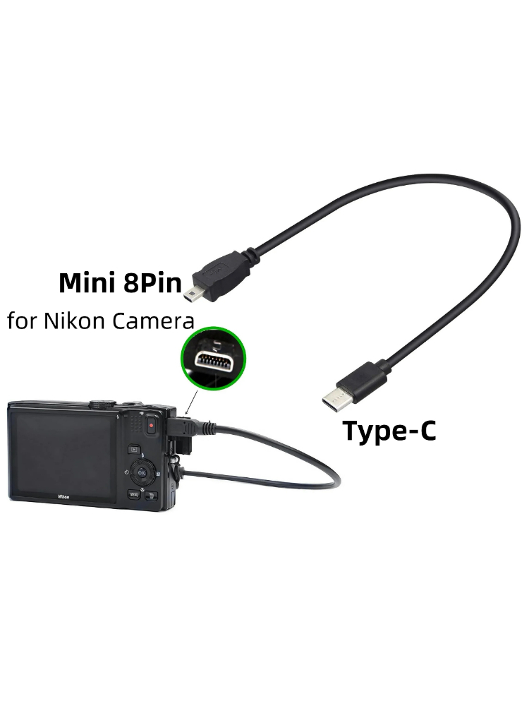 Nikon Camera D3500 - Кабель для зарядки передачи изображений Type-C